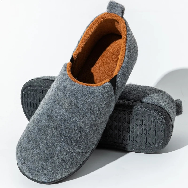 Shevalues Winter Men Warm Slides Fur Memory Foam Slippers Comfort Soft Sole Indoor Shoes High Quality Male Slippers Warm Shoes 261017