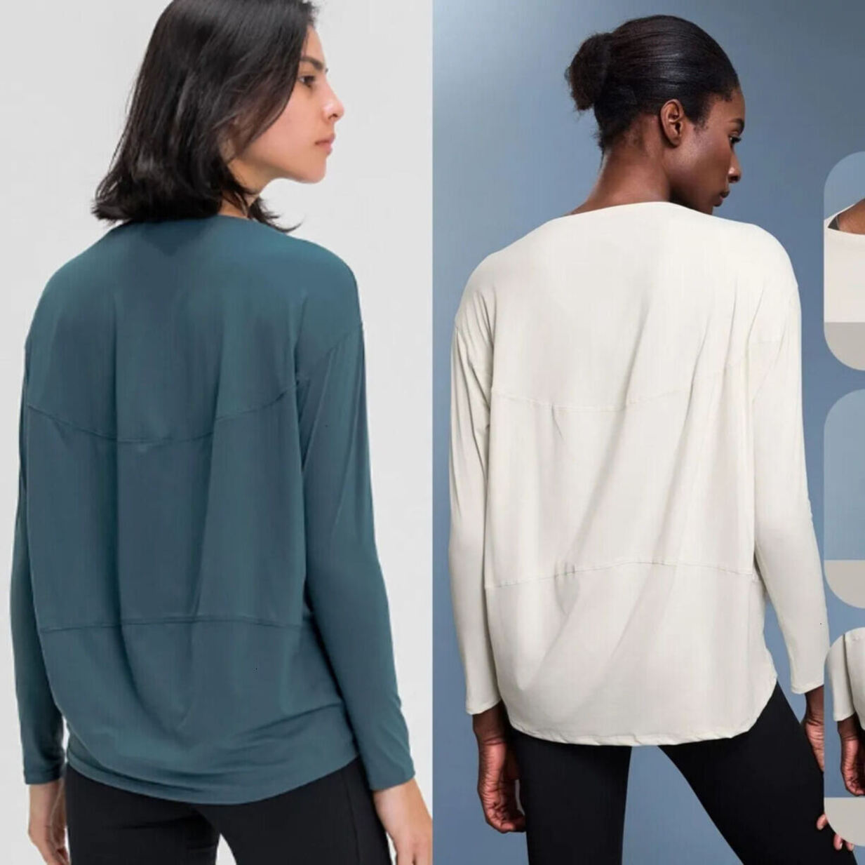 Stretchy Yoga * Wear New Women Shirts Casual Soft Breathable Joker Loose Quick * Drying Long Sleeved Shirt Breathable Fashion Top * Fitness Clothe