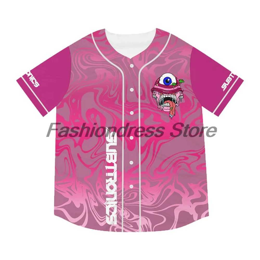 T-Shirts Subtronics Cyclops Army Men's Baseball Shirts 2026 Music Festival Short Sleeve Button-Down Shirts Women Men Streetwear TopsW261017