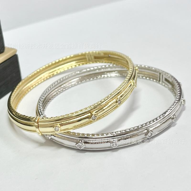 DY Cable Jewelry Designer Davidjersey Yurmannn Luxury Bracelet For Woman Men Luxe Bangle DY Fashion Trendy Closed Bracelet Inlaid With 5A Zircon DB1