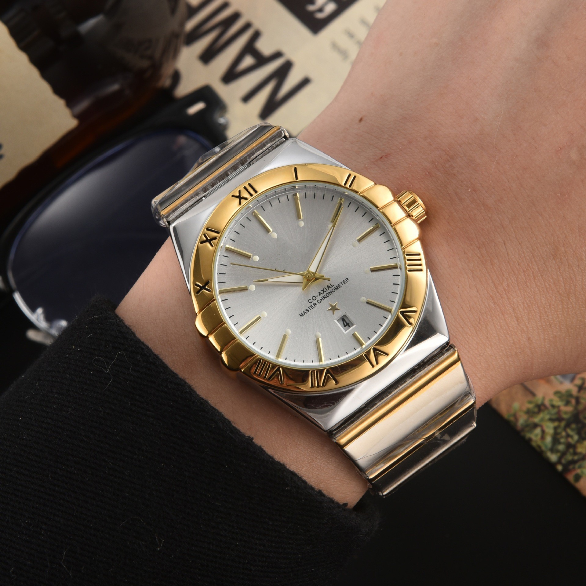2026 luxury watch men New Exquisite Fahionable Men Automatic Mechanical Watch with Steel Band Double Eagle Contellation 3 Hand Deign mens watches hi
