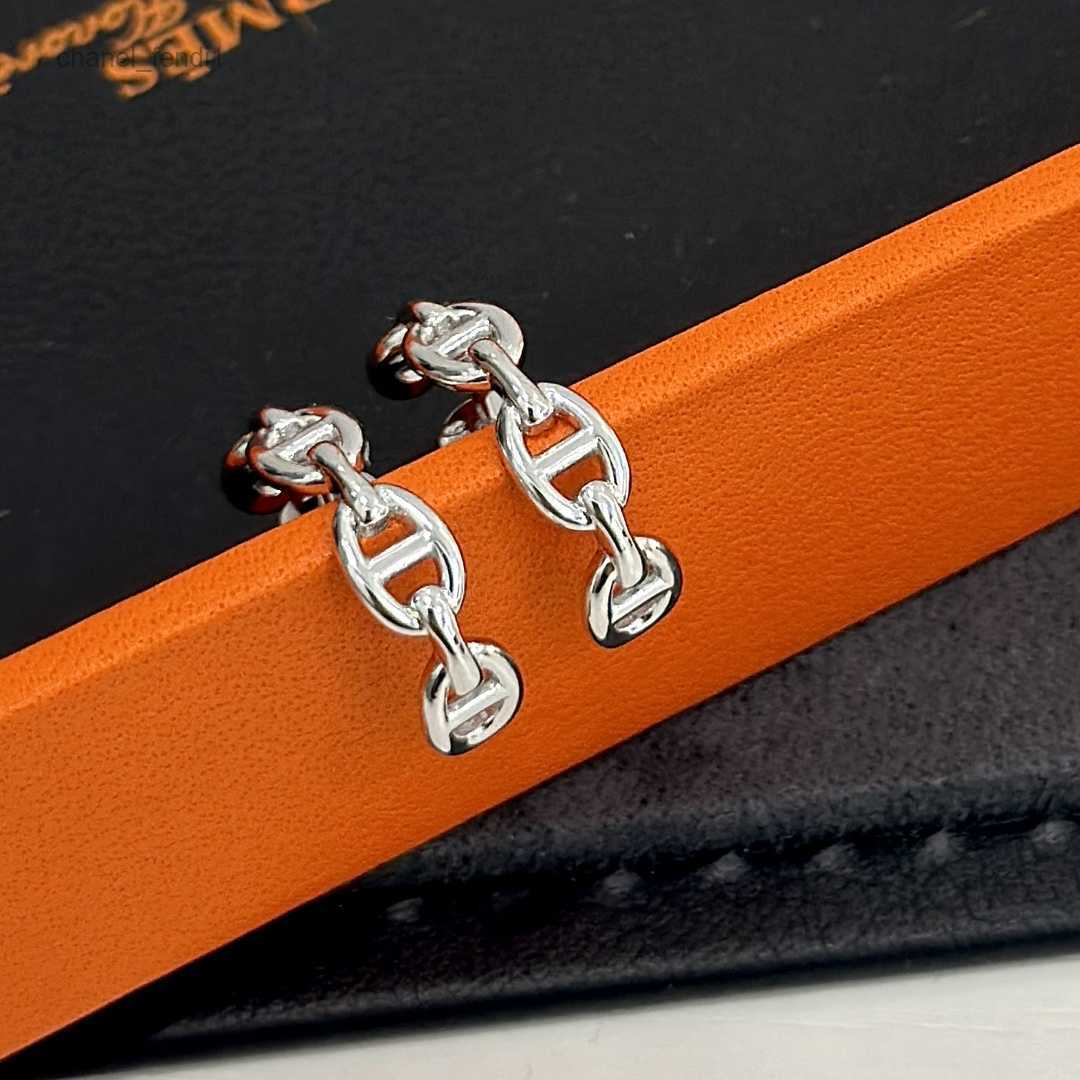 Luxurys Band Brand Designer Ear stud Top Quality S925 Sterling Silver Pink Nose Round Circle Loop Earrings Hollow For Women Jewelry Party Gift
