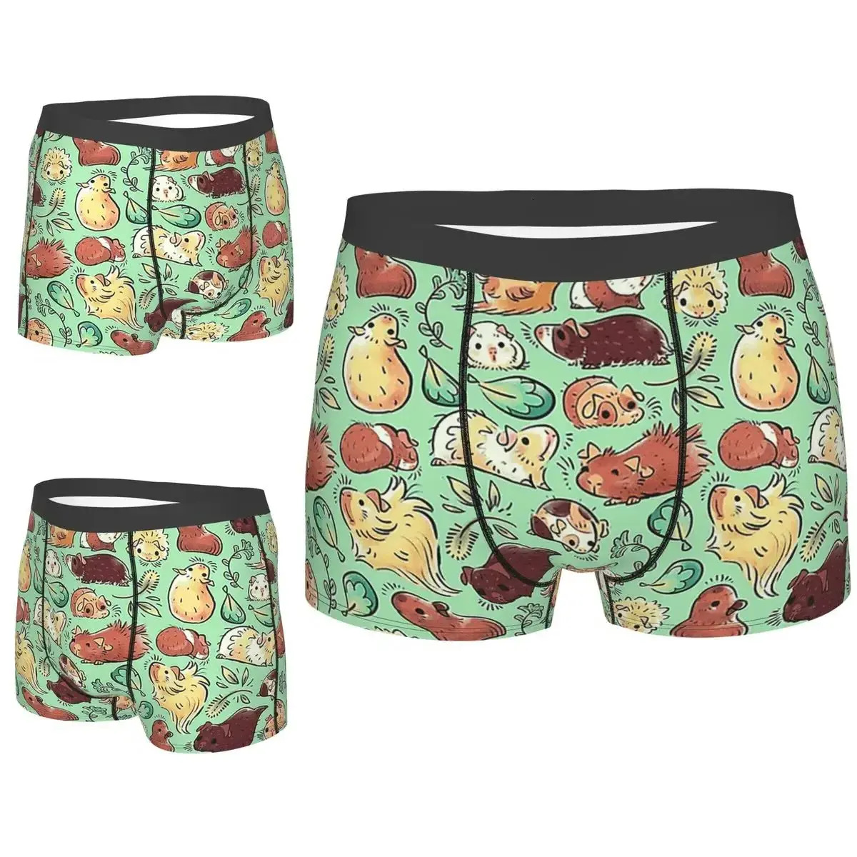 briefs Men's Underwear Boxer Underpants Shorts Guinea Pig Huddle Panties Male Soft Underwear For Homme Man Boyfriend Gift Underpants