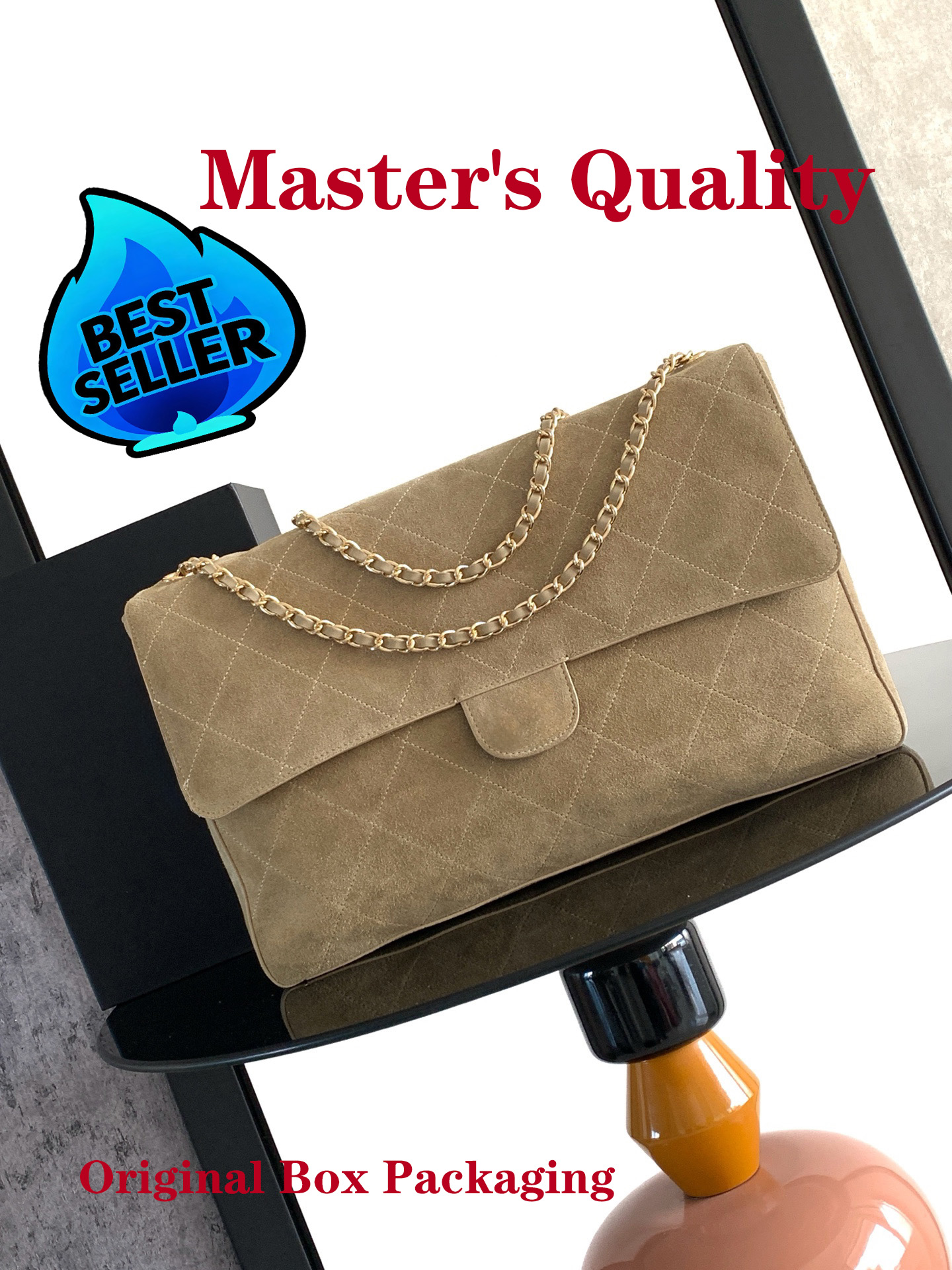 Master level ultra high quality suede folding style classic diamond grid chain bag flap bag soft large capacity daily commuting versatile shoulder b