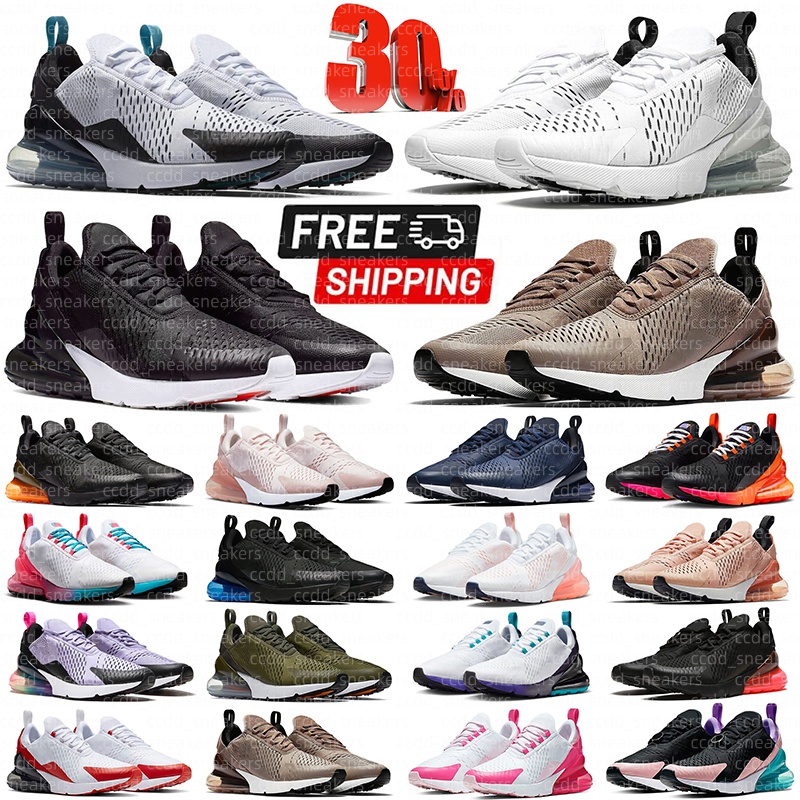 Free Shipping With Box 270 270s Design Running shoes women mens trainers Black White Pink Red Dusty Cactus Barely Rose University Be True Variety Co
