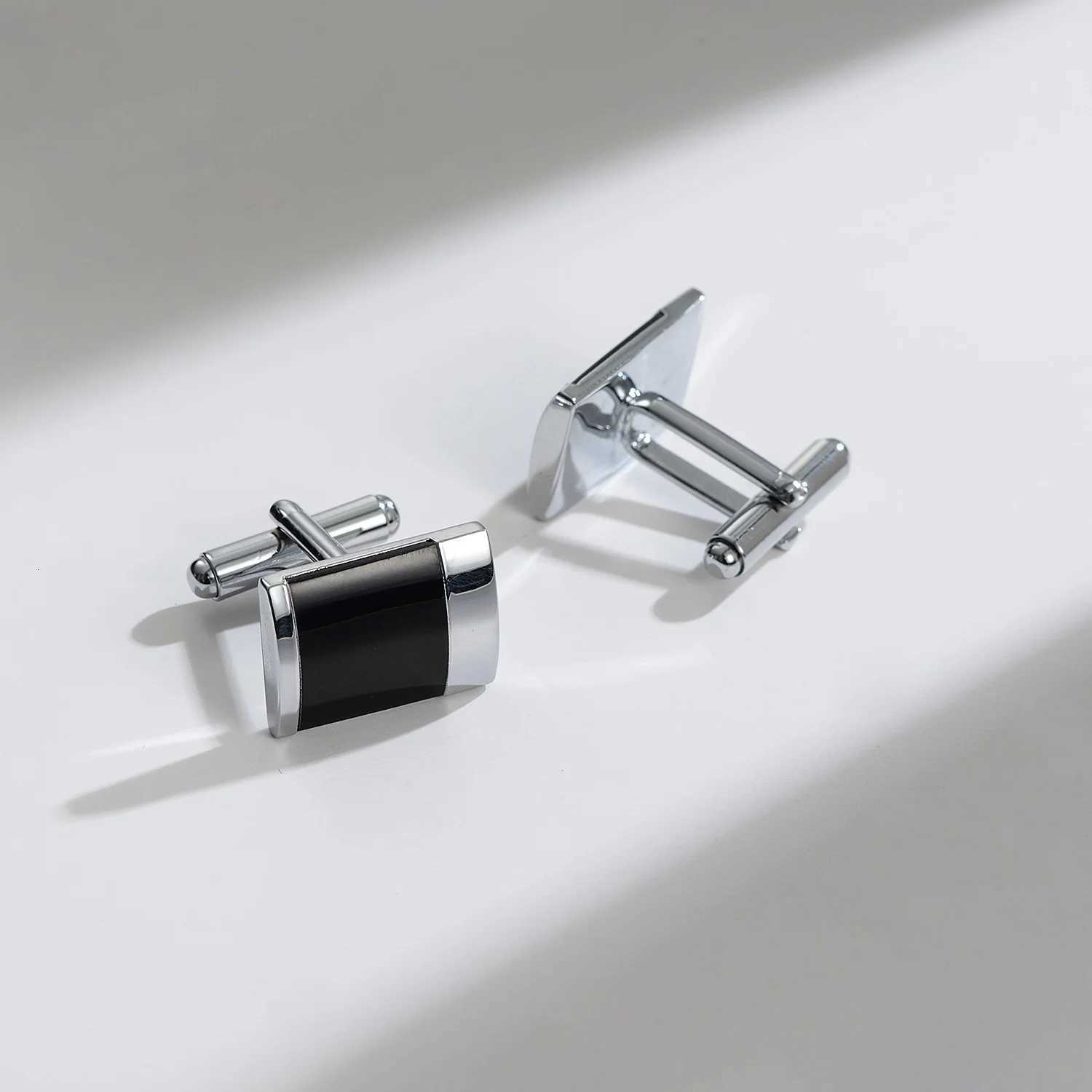 Links 1/4 Pairs Square Cuff Man Shirt Cufflinks Buttons Tie Clips Cufflinks For Mens Black Men Cuffs Wedding Guests Gifts Fashion JewelryW261017