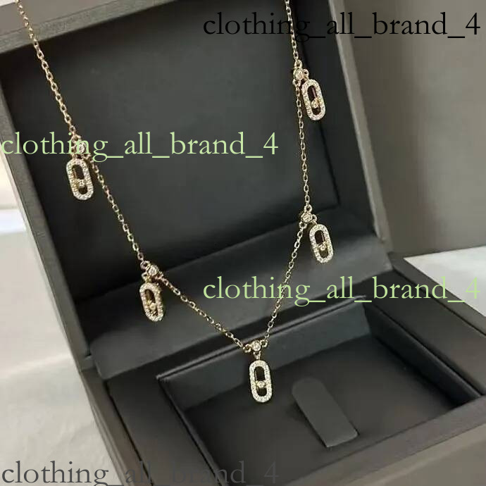Designer Jewelry High Version Three Diamond Sliding Necklace Fashionable And Personalized Hollow Dynamic Full Pendant Collar Chain Bracelet Gold 202