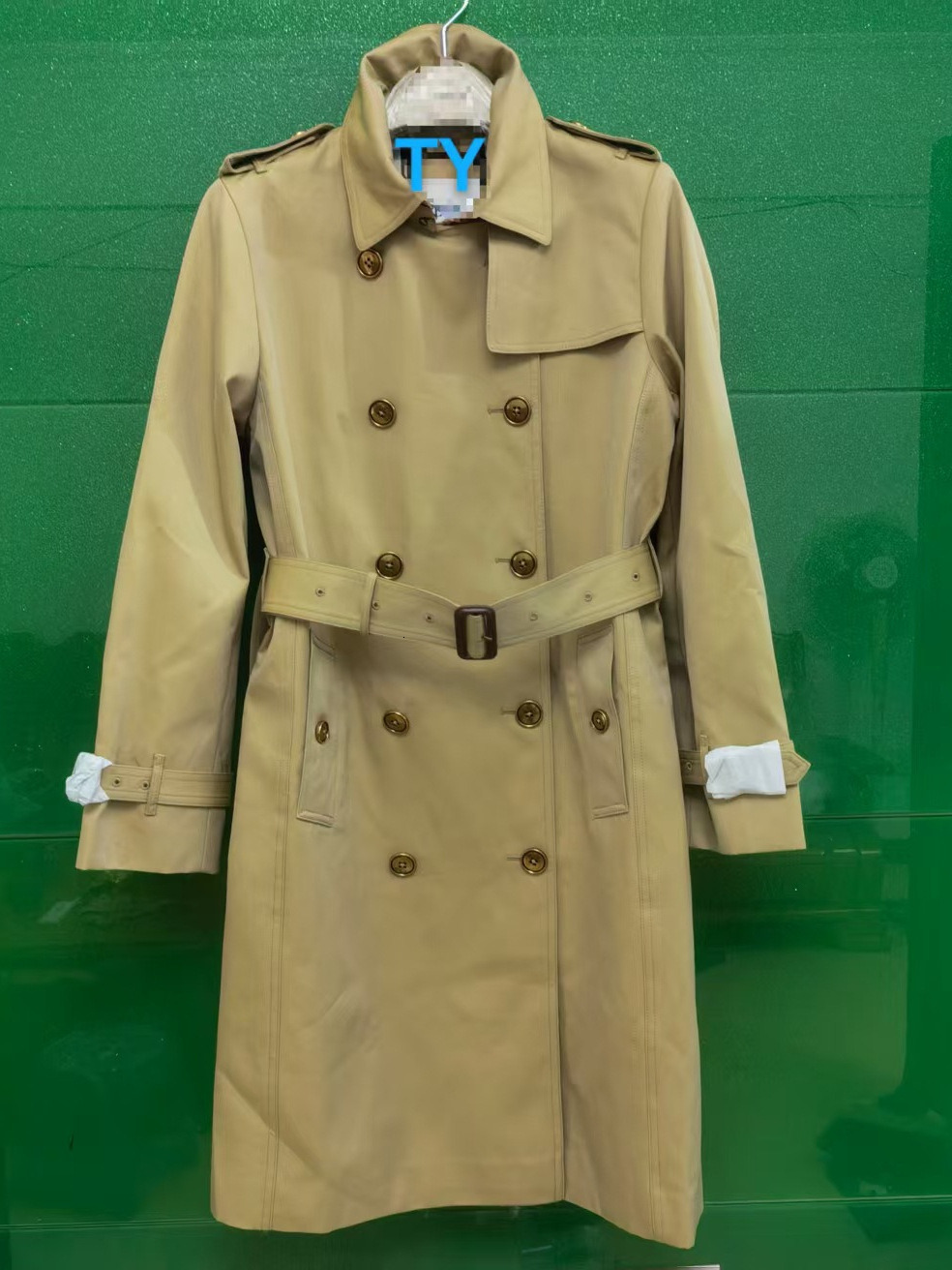 High-end 2026 spring autumn new collection, bbr designer trench coat women's long trench coat with a simple, elegant design and double-breasted