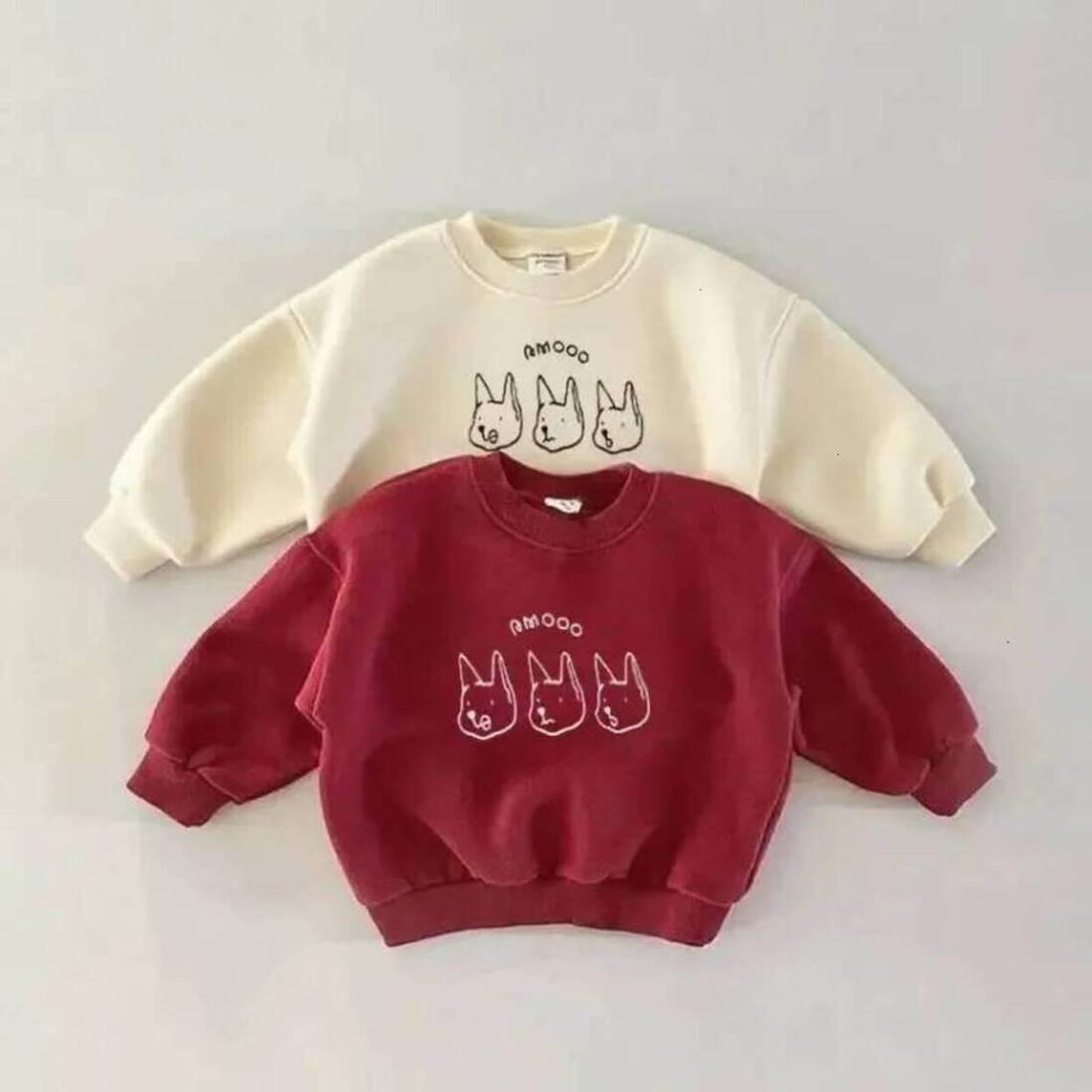 Girls Hoodie Long Sleeve Sweatshirts pullover Springfall Simple Casual Hoodies For Boys And Girls Lovely Round Neck
