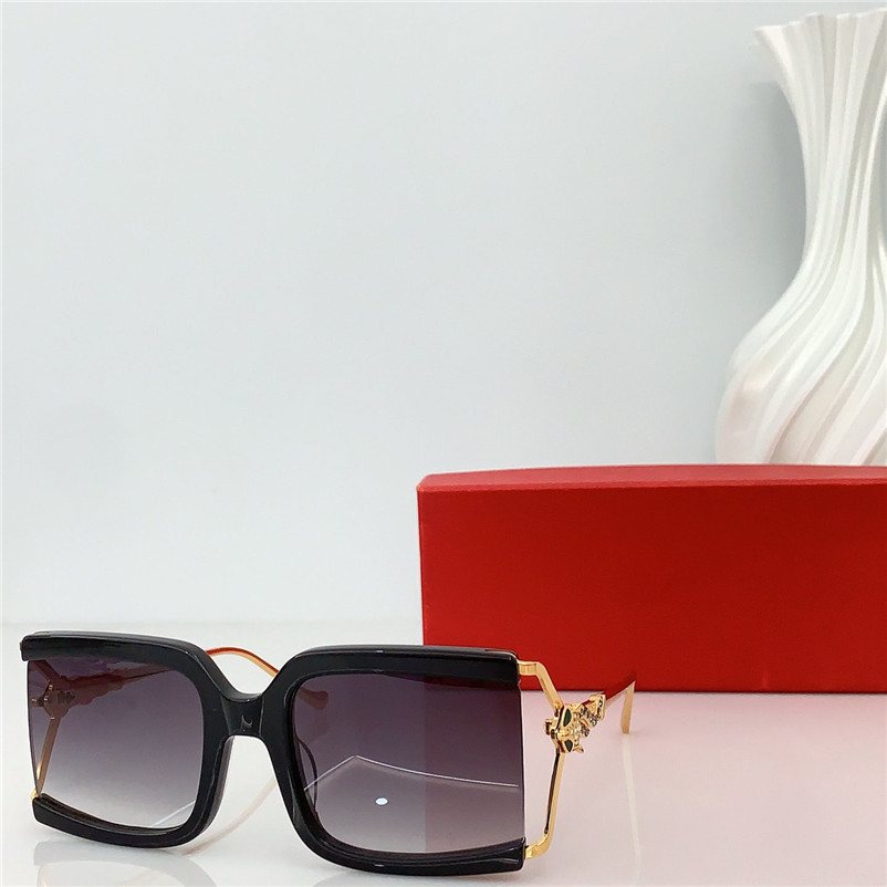 New fashion design semi-rimless cut square sunglasses 02288 acetate frame simple and popular style versatile outdoor UV400 protection eyewear