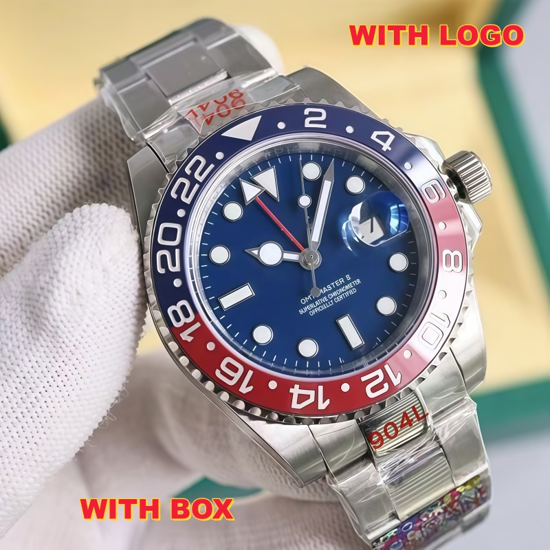 Luxury watch with mens designer timepiece and watches women moissanite collection automatic calendar luminous rotating ceramic bezel stainless steel