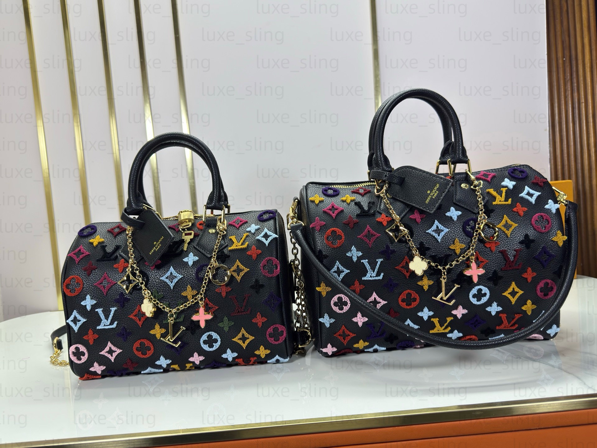 Nano speedybags25 30 Pillow case Colorful Three-dimensional Embroidery handbags vintage monogram shoulder bag clutch handbag Designer Bags 2026 Tren