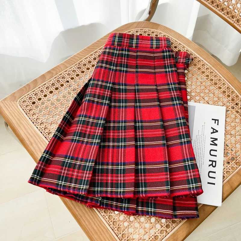 High Waist Plaid A-Line Skirts Skirt Women's Spring Summer Autumn Winter New Korean Style Student Pleated Skirt Short Pants W261017