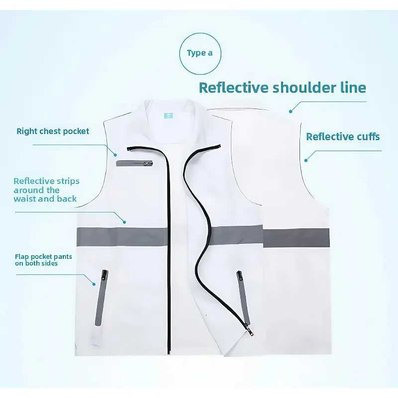 Vests New Summer Sleeveless Men's Thin Breathable Vest Universal Event Work Vest VolunteerW261017