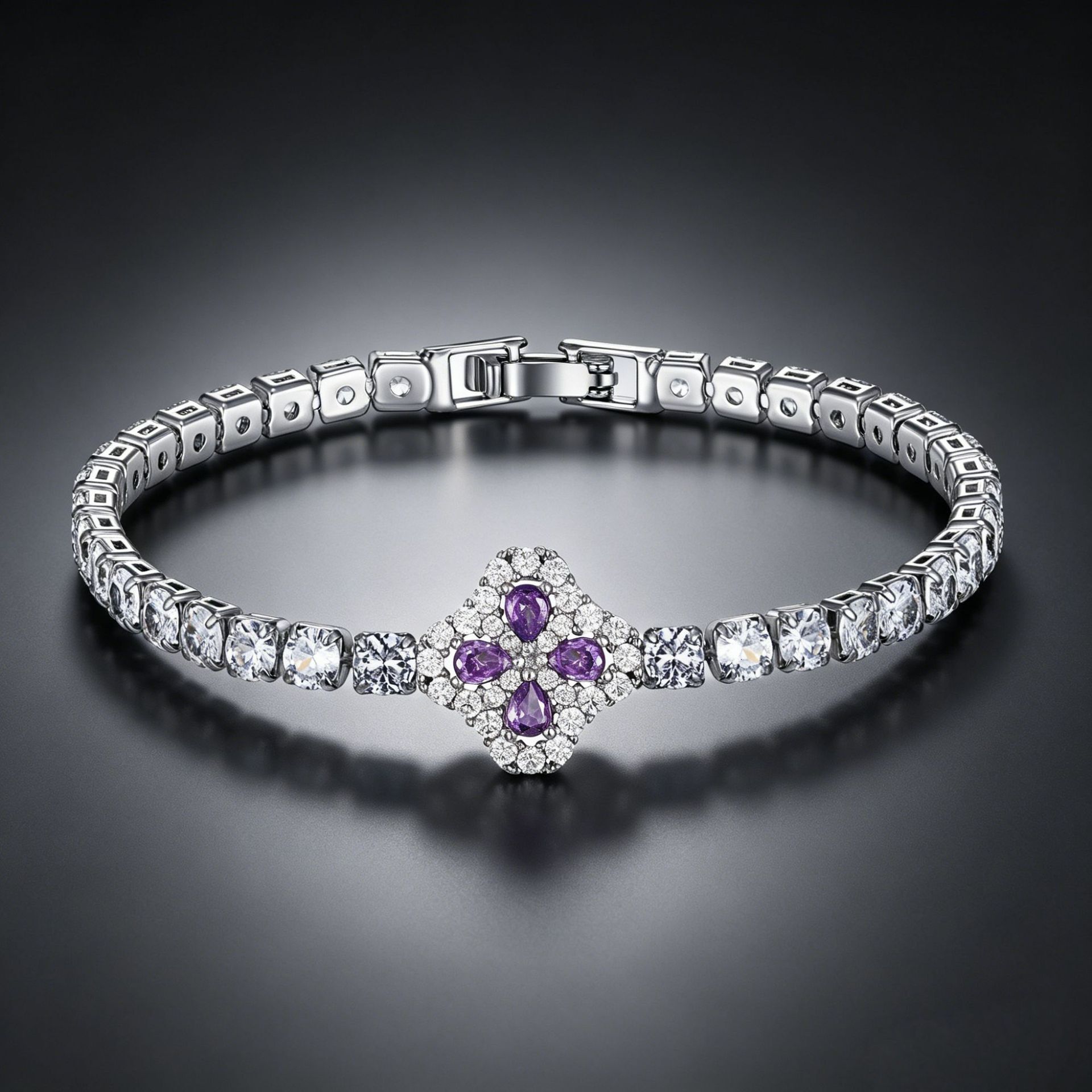 V brand bracelet Zircon four-leaf clover bracelet for women, sweet and sophisticated niche wristband, versatile jewelry wholesale