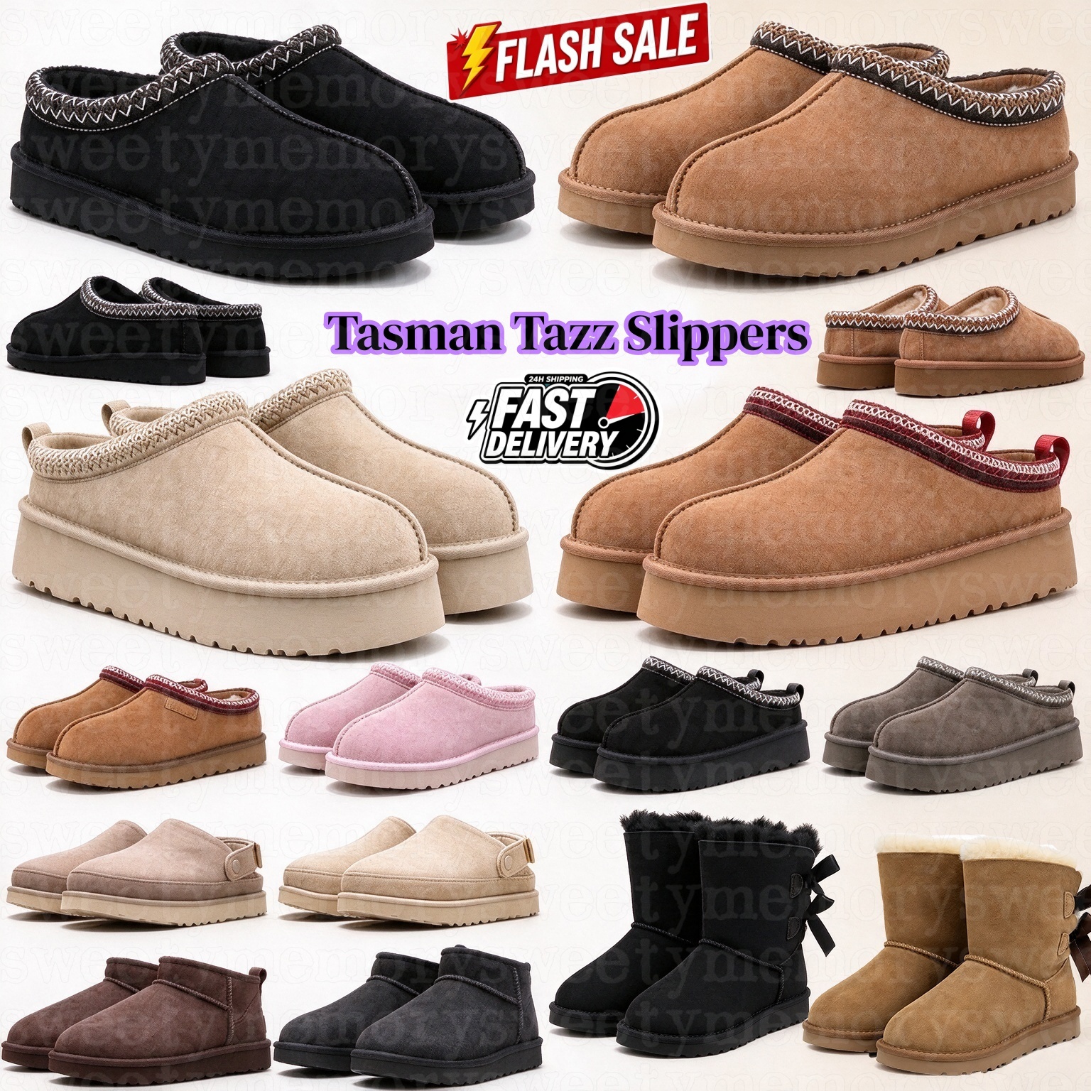Tasman Designer Slippers slides sandals Women Tazz Fur Classic Mustard Seed Chestnut Sand Black Ultra Platform Slip-on Les Petites Suede Wool Seal W
