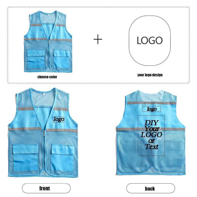 Vests Spring and Summer Men's Breathable Mesh Advertising Volunteer Vest Casual Women and Men Custom Work ClothesW261017