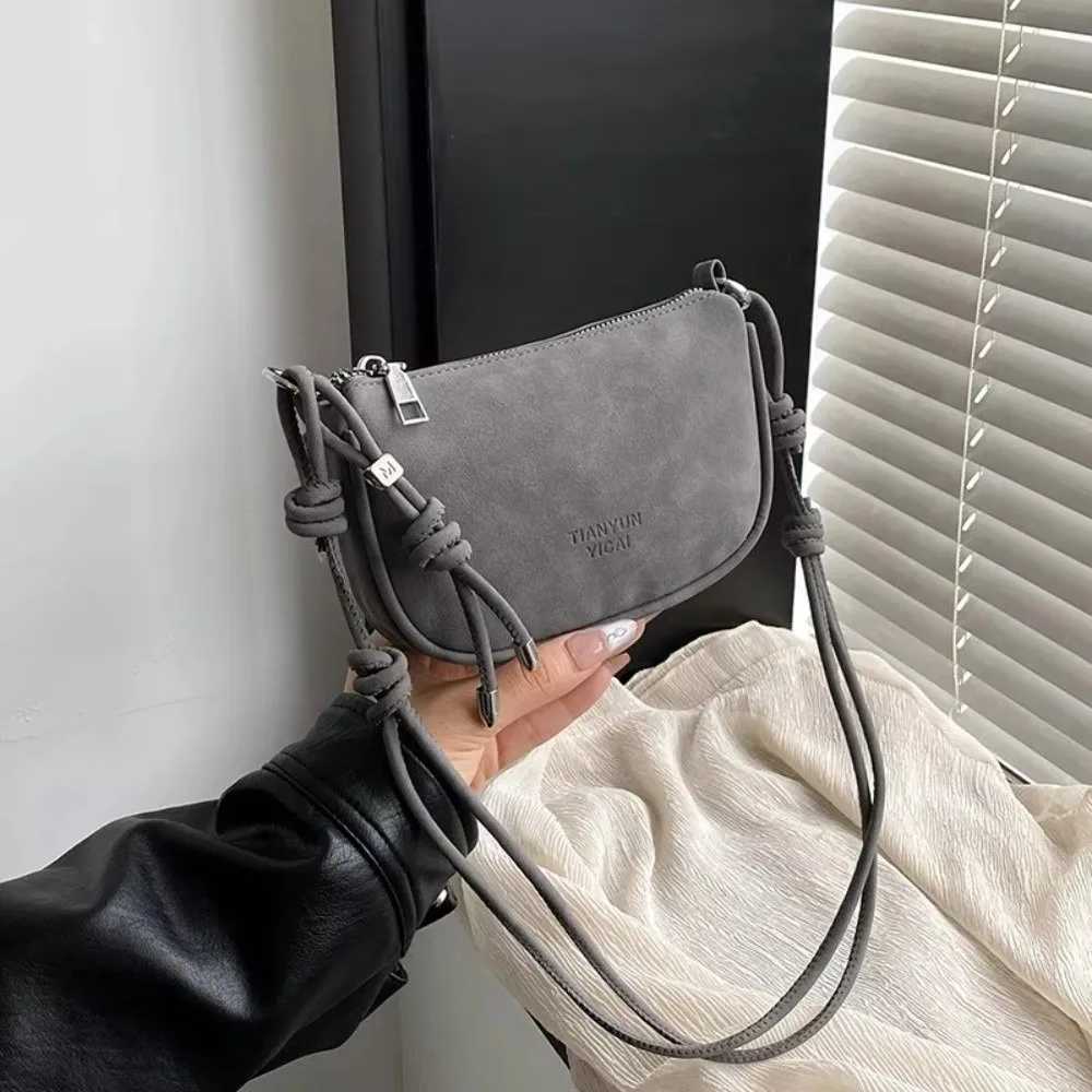 Shoulder Bags Fashion Simple Suede Shoulder Bags Adjustable Solid Color Women Crossbody Bag Portable Lightweight Female Phone Clutch H261016