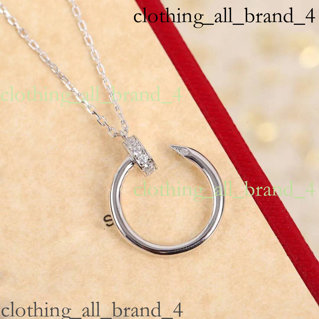 Carteied Brand Designer Necklace Luxury Jewelry Solid Colour Design Necklace Higher Quality Fashion Plated Nail Necklaces Ec3