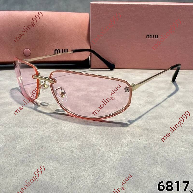 Men Classic Brand Retro women Sunglasses Luxury Designer Eyewear Metal Frame Designers Sun Woman glass lenses With box YX 6817