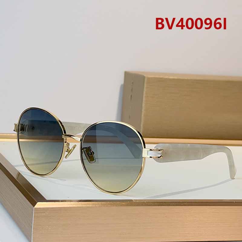 Designer Exquisite Round Sun Glasses Women BV40096I Gold Tone Metal Frame Dark Brown Lenses Tortoiseshell Acetate Temples UV400 For Urban Styling Co