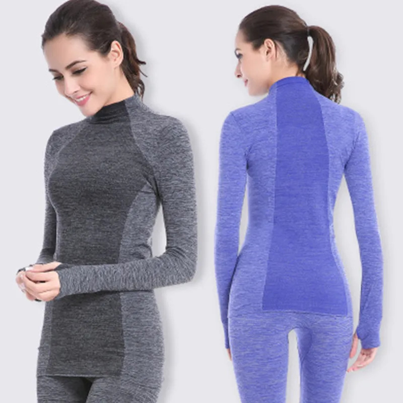 Tracksuit Thermal Underwear Women Winter Fast Dry High Elastic Long Heat Pack Warm Two Piece Set 261012