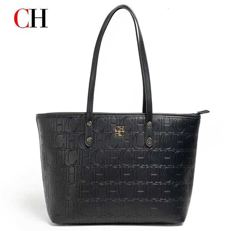 Evening Bags CH 2026 New Embossed Tote Bag Set 2Pcs Large Capacity Shoulder Bag with Pouch Designer Handbag for Women H261016