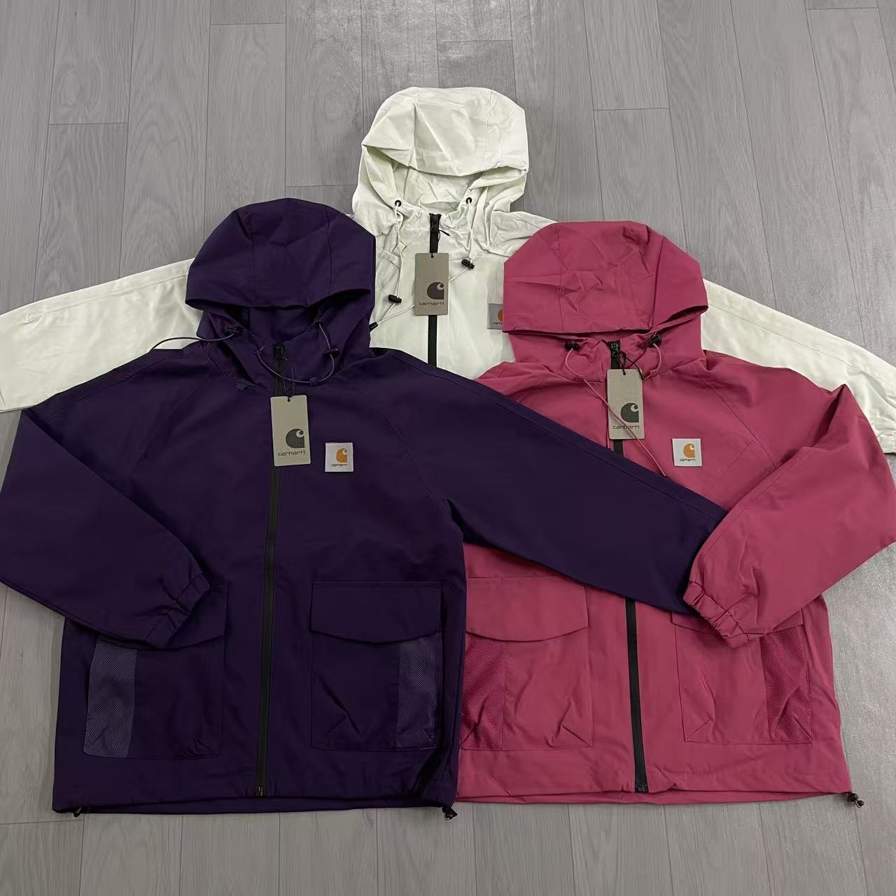 Men Plus Size Hooded Windbreaker Jacket Casual Outdoor Zip Up Coat Multi Color Optional