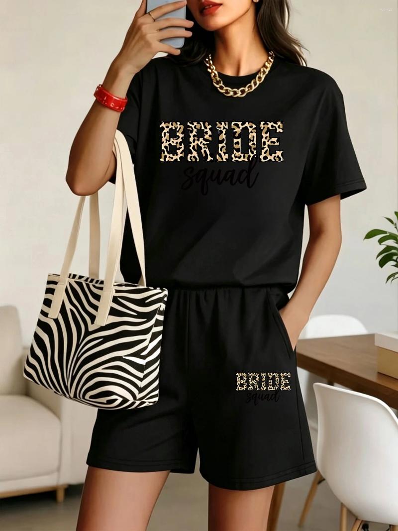 Summer Women's Suit Featuring Letter Printing Breathable Sweat-absorbing Casual Fashionable Outdoor Clothing