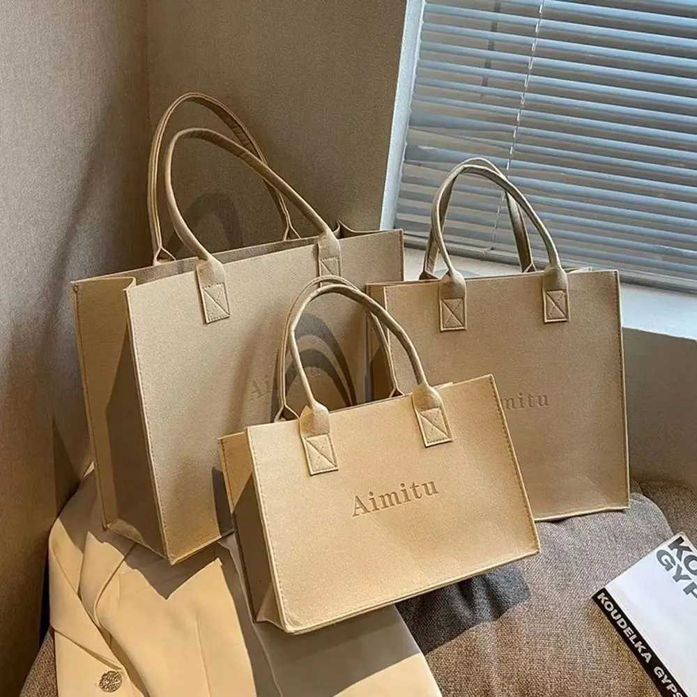 Shoulder Bags Fashion S/M/L Women Felt Shoulder Bag Simple Solid Color Messenger Bag Handbag Large Capacity Travel Casual Crossbody Bags H261016