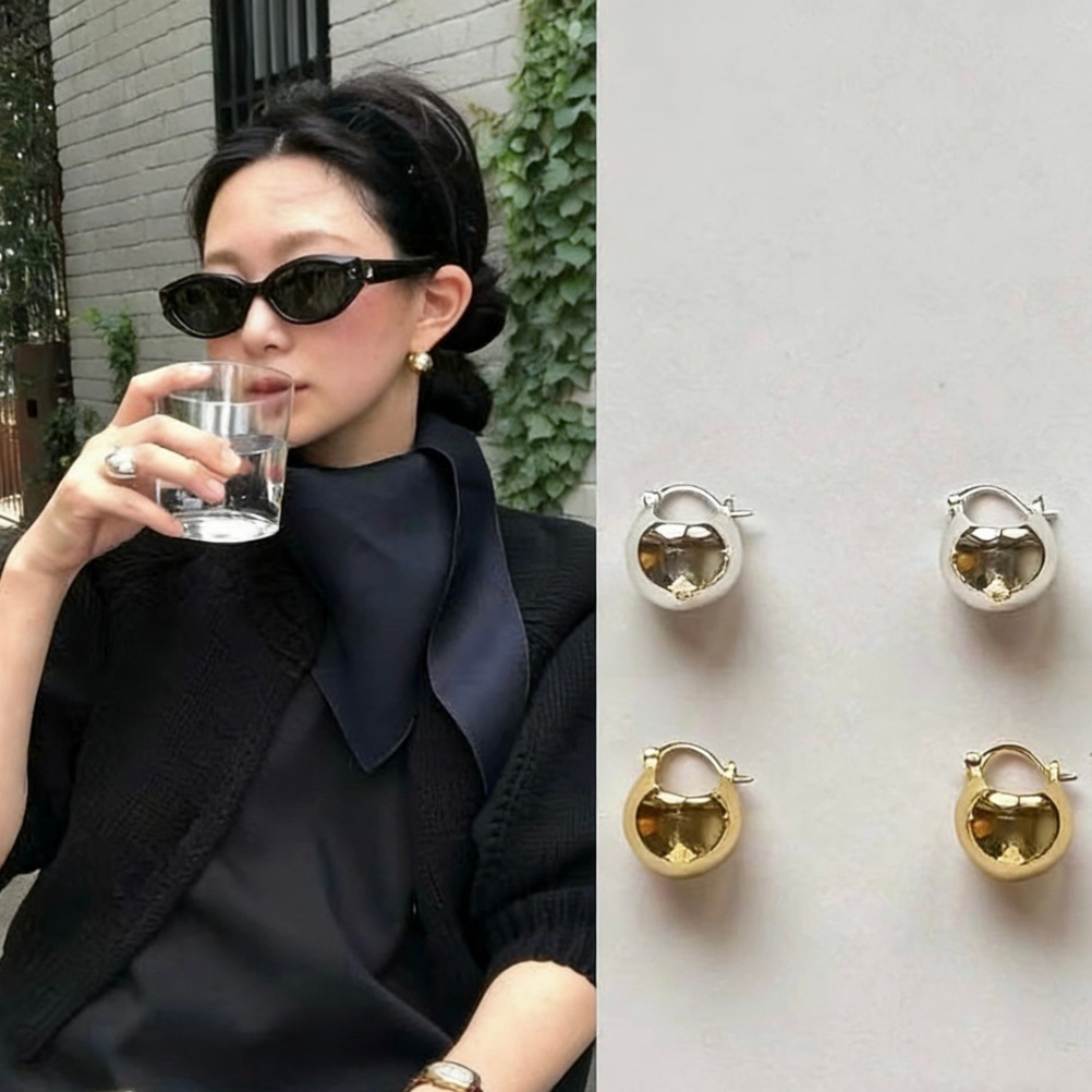2026 The perfume Same Style As Blogger Fever's: Women's cologne Smooth Earrings With A French Minimalist, High-End Class L1