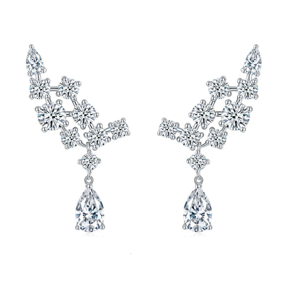 2026 perfume New Luxury Cluster Pear Cut Stud 5*8Mm Teardrop cologne Moissanite Earrings 925 Sterling Silver Hypoallergenic High End Fine Jewelry De
