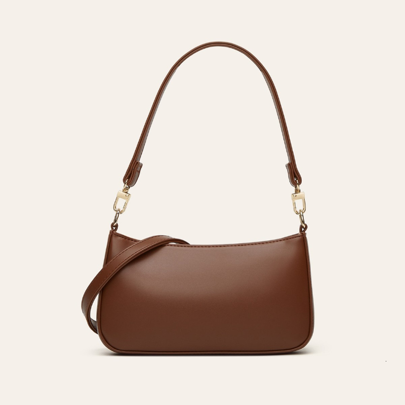 Retro Soft PU Leather Women Underarm Casual Solid Color Small Top-Handle Handbags Ladies Fashion Shoulder Bags Suotong260930