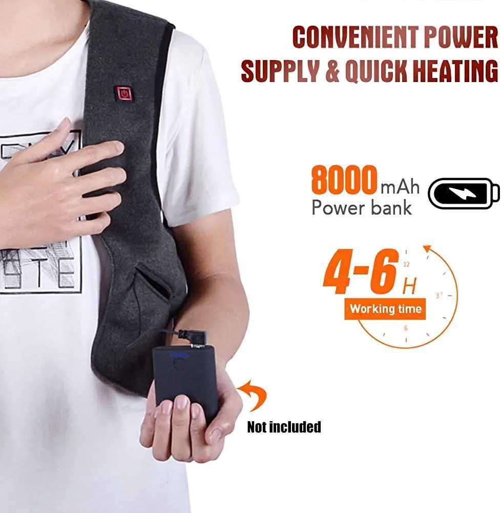 And Men Autumn Men's Vests Winter Heated Vest Electric Heated Vest Men Graphene Heat Coat USB Heating Padded VestW261017