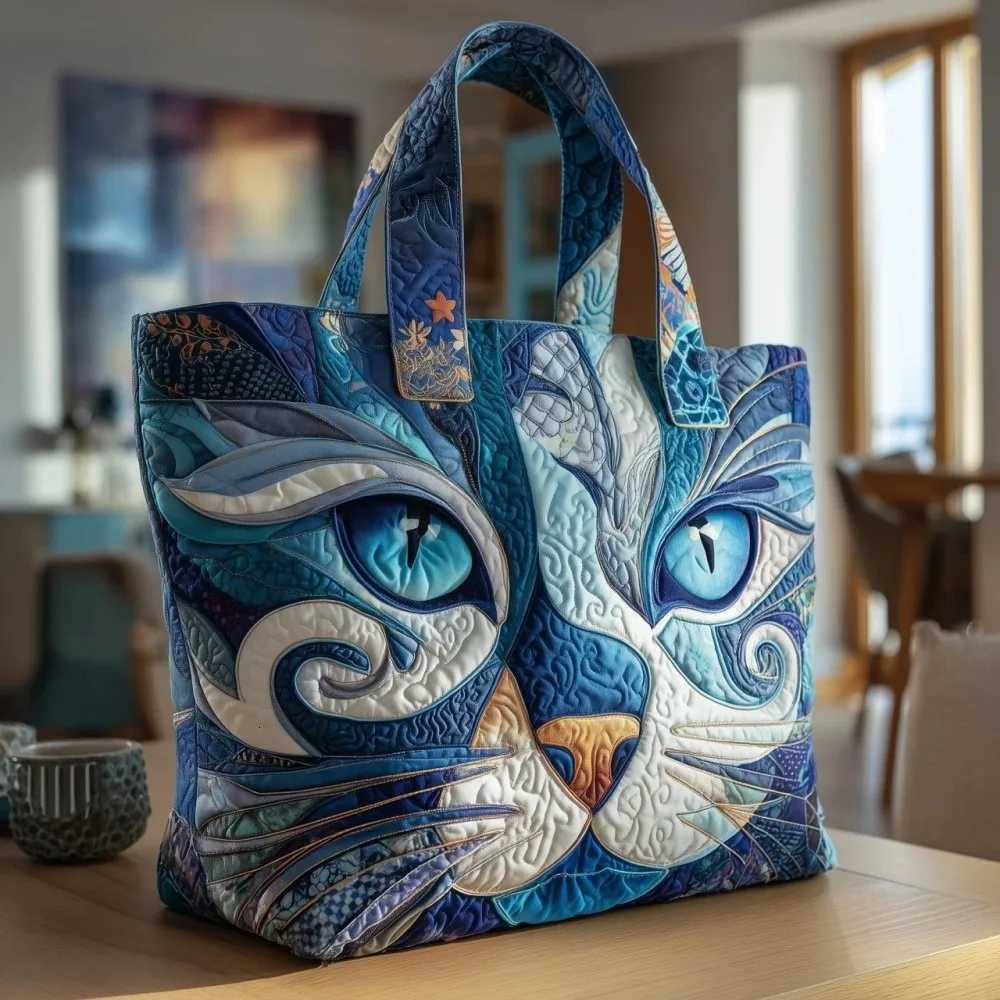 Evening Bags Vintage Women Printed Tote Bag Lightweight Canvas Travel Handbag Large Capacity 2D Printed Patterns Shopping Bag Lady H261016