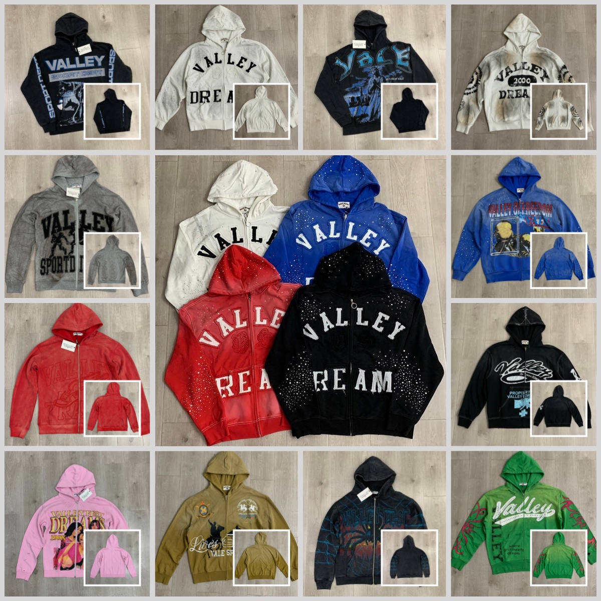 High Quality Mens vallyshoodie Washing Trend Sweatshirts Casual Streetwear Heavy Water Oversized Hoodie Tracksuit Fashion Clothings size S-XL