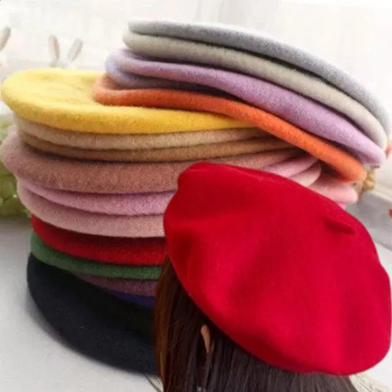 Multiple Colors Woolen Beret Hat for Women Men Classic Vintage Soft Painter Berets Hat Warm Autumn Winter Fashion Caps Ins Style261016