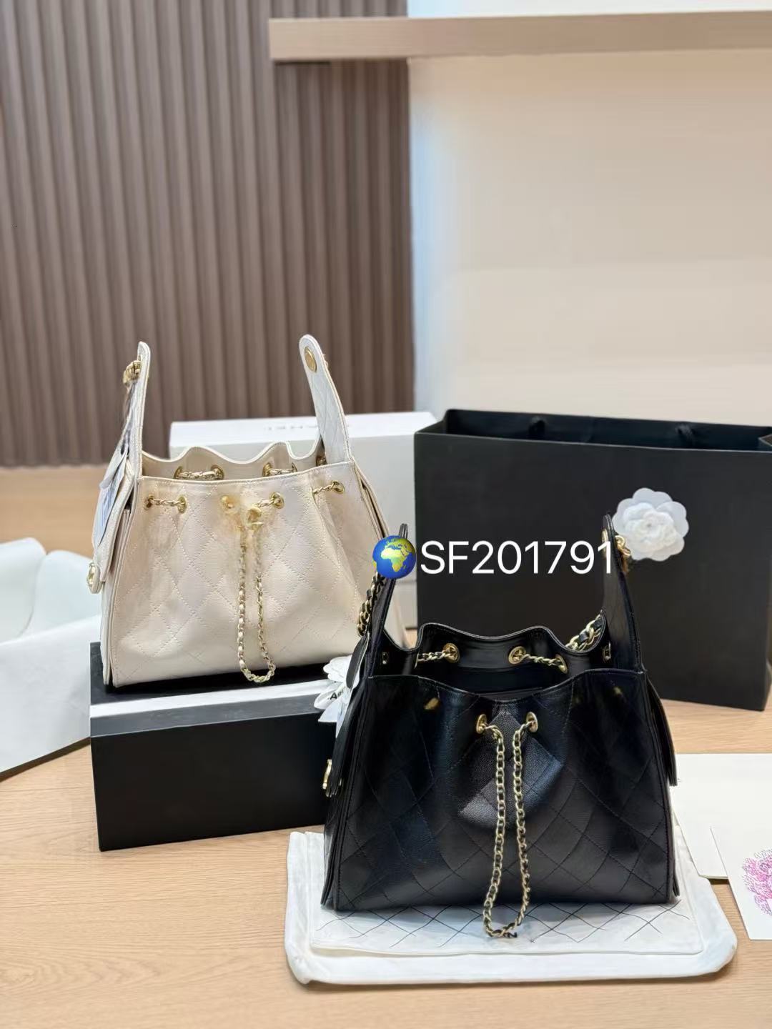 2026 New New Popular Bag From Xiangjia: European American Retro Diamond-Pattern Chain Women's Bucket Shoulder Bag, Fashionable And Versatile Fr