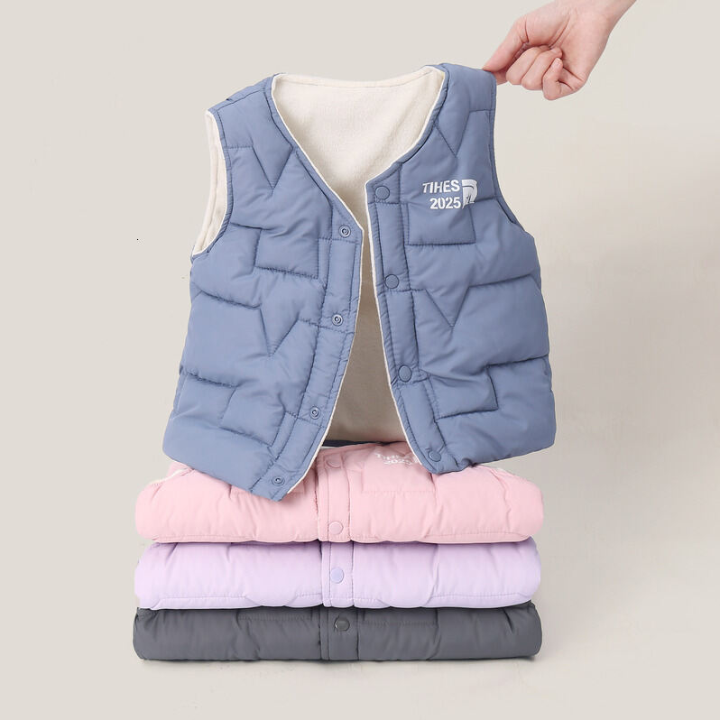 2026 Autumn/Winter New Children's Down perfume Vest For Boys Girls, Baby Fleece-Lined Cotton Vest, cologne Small, Medium, And Large Sizes New