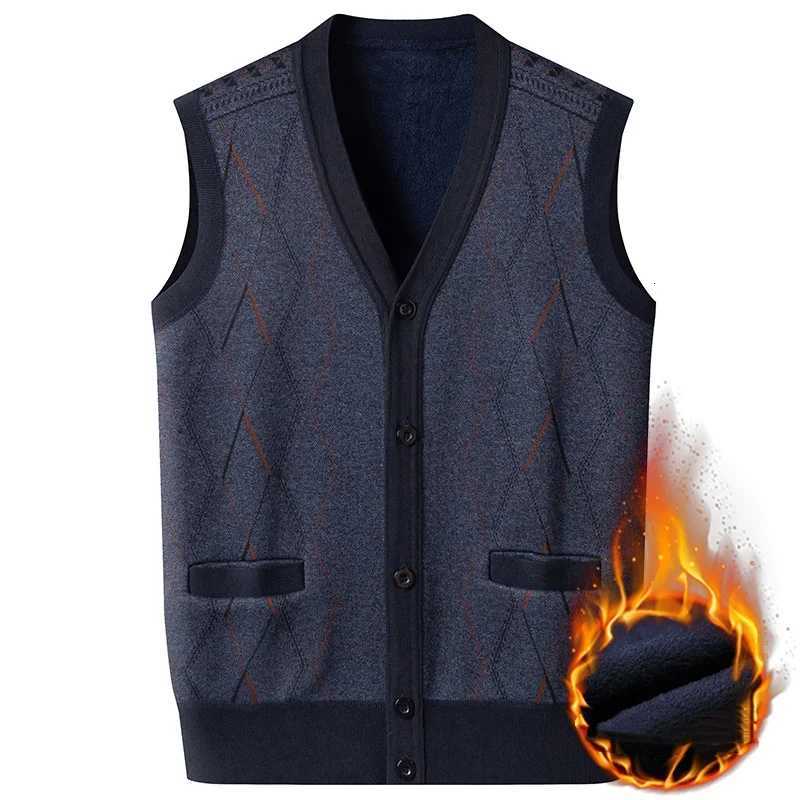 Cardigan Men's Vests Trendy Mens Sweater Vest for Men Slim Fit Thermal UnderShirt Winter Waistcoat Lightweight Knit Layer Top with PocketsW2610