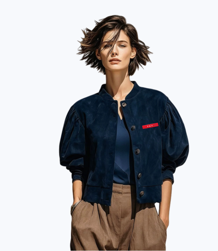 Designers womens Jacket Women Vintage Jacket v Neck Cropped Coats Autumn Winter Street Style Y2K Chic Overcoat Winter Coats