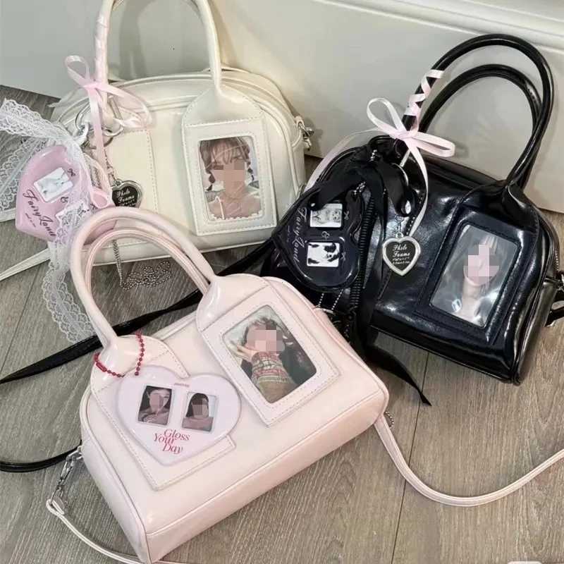 Evening Bags 2026 New Y2K Harajuku Shoulder Bag Women Korean Transparent Ita Bag Crossbody Bag Female Japanese Designer Trend Handbag Purse H261016