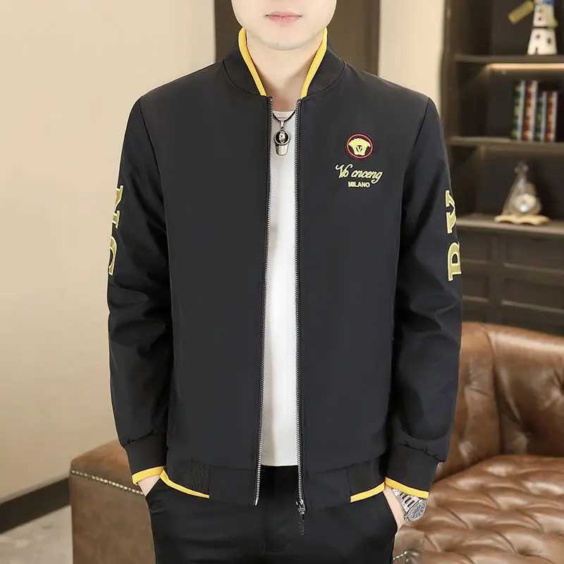 Tiger Men's Men's Embroidered Jackets Bomber Jacket Casual Zip Up Baseball Jacket Streetwear CoatW261017