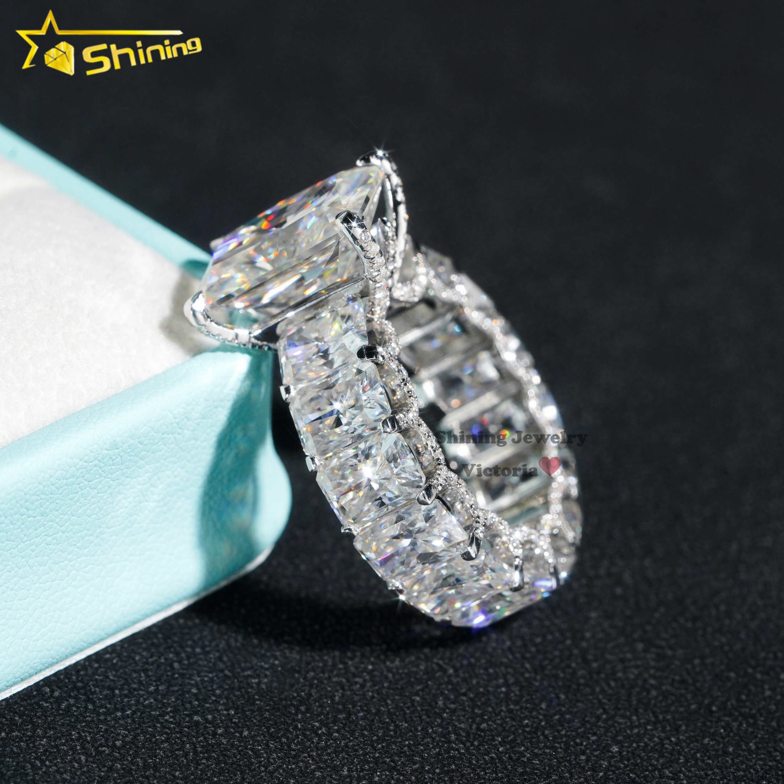 Fine Jewelry Custom Gold Engagement Ring 10K 14k 18K Real Gold Lab Diamond Moissanite Luxury Wedding Bang Ring for Women