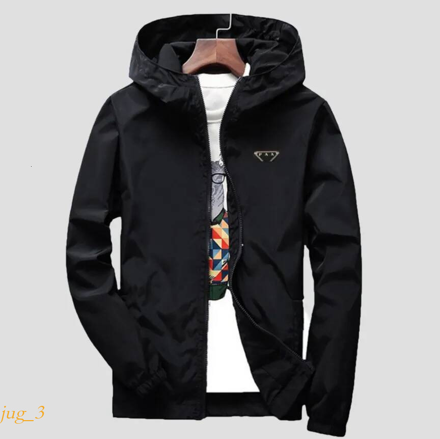 pradmen jacket 2026 New Fashion Leisure Luxury Designer Spring and Autumn Embroidered Brand Logo Solid Color Coat Men's Clothing Jacket Asian S