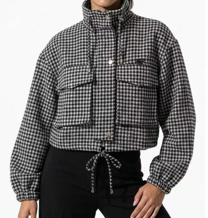 Women's Jackets Vintage Luxury Classic Zipper Windbreaker Loose thick Jacket Outdoor designer Coats Female Short workwear Outwears