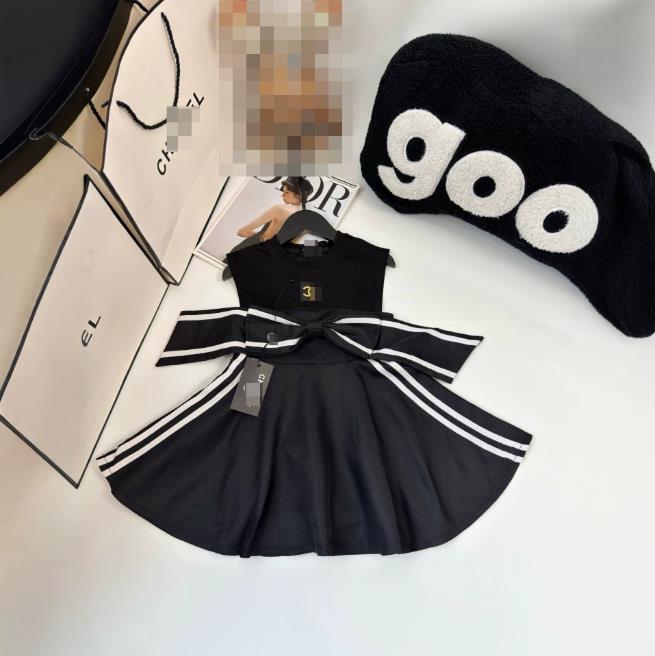 Summer Kids Designer Clothes Cute Two Piece Skirt Set Baby Girls Children Clothing Dresses Sets Short Sleeve Pullover T-shirt Pleated Cake Dress P84