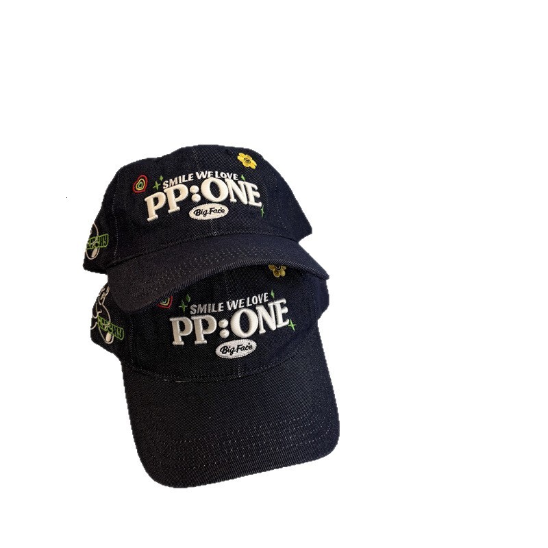 Americanstyle trendy retro heavyduty embroidered floral cap unisex suitable for all seasons sunshading faceslimming baseball cap