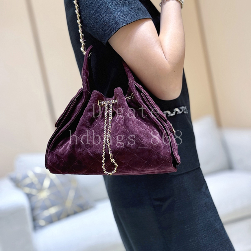 Master quality 25 Small Handbag Designer Shoulder bag Hobo bag Luxury Suede Calfskin Tote 30cm With box X283