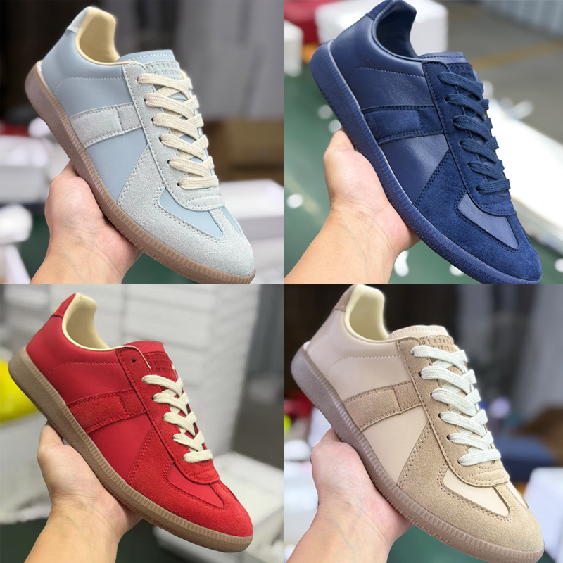 Designer Style Men Women BW Army Low Top Sneakers White Leather Suede Panel Gum Rubber Sole Vintage German Trainer Street Casual Shoes Eur 36-45